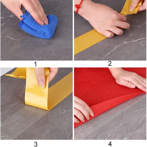 Double-Sided Fabric Tape Heavy Duty，Durable Duct Cloth Tape,Easy to Remove Without Residue,Super Sticky for Carpets Rugs and Clothing etc. (5CM/1.96in x 66ft/20M) in Saudi Arabia