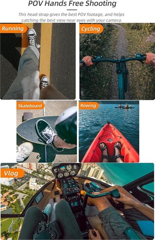 حزام رأس BTG يدور 360 درجة متوافق مع DJI Action 4 3/Insta360 Go 3 2 One X3 One R/DJI Pocket 3 2 ملحقات عصابة الرأس (مموهة) in Saudi Arabia