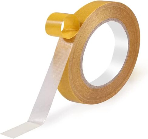 Double-Sided Fabric Tape Heavy Duty，Durable Duct Cloth Tape,Easy to Remove Without Residue,Super Sticky for Carpets Rugs and Clothing etc. (5CM/1.96in x 66ft/20M) in Saudi Arabia