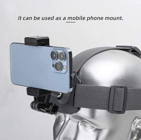 حزام رأس BTG يدور 360 درجة متوافق مع DJI Action 4 3/Insta360 Go 3 2 One X3 One R/DJI Pocket 3 2 ملحقات عصابة الرأس (مموهة) in Saudi Arabia