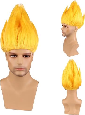 Rainbow Flame Shape Wig Colorful Spiked Wig Short Multi-color Crazy Fun Wigs (Small Size) in Saudi Arabia