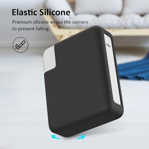 Soft Silicone Charger Protector Case Sleeve Cover for MacBook Pro 14 inch 96W 2021 2022 2023 A2442 M1 A2779 M2 Chip, Power Adapter Cover for MacBook Pro 16 inch 2019 2020 Model A2141, Black in Kuwait
