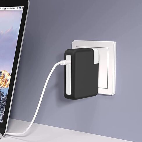 Soft Silicone Charger Protector Case Sleeve Cover for MacBook Pro 14 inch 96W 2021 2022 2023 A2442 M1 A2779 M2 Chip, Power Adapter Cover for MacBook Pro 16 inch 2019 2020 Model A2141, Black in Kuwait