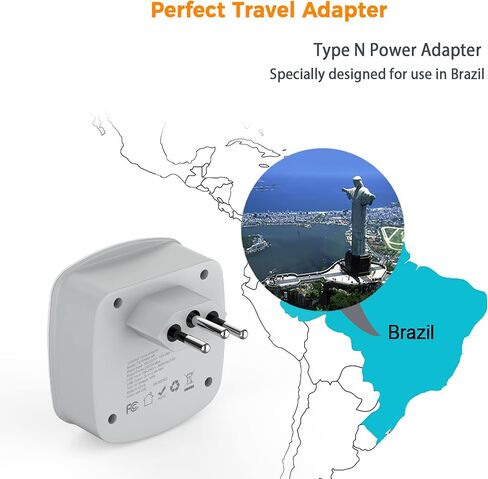 Australia New Zealand Power Plug Adapter, TESSAN Type I Travel Adaptor with 2 Electrical Outlets 2 USB Ports (1 USB C), Power Adapter for US to China Australian Argentina Fiji Cook Islands AU in Saudi Arabia