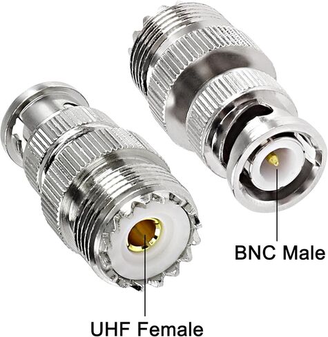MEIRIYFA BNC إلى UHF RF محول محوري، BNC ذكر إلى SO239 UHF أنثى RF موصل محوري راديو مجموعة محول للهوائيات اللاسلكية LAN الأجهزة كابل محوري راديو واي فاي (4 قطع) in Saudi Arabia