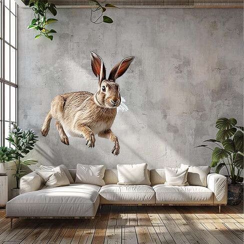 Cute Floating Rabbit Funny Wall Sticker For Playroom Decor, Boys Room, Living Room, Nursery, Girls Room, Sticker (18 inch) in Saudi Arabia