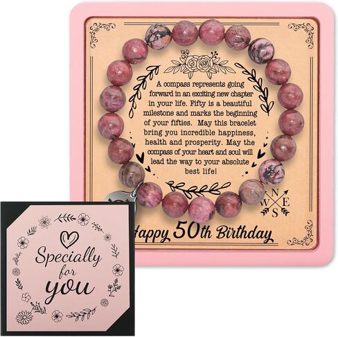 Sensi Blue Coworker Leaving Gifts, Retirement Gifts for Women, Farewell Going Away Goodbye New Job Gifts for Female, Retired Gifts for Boss Colleague, Natural Stone Compass Bracelets in Saudi Arabia