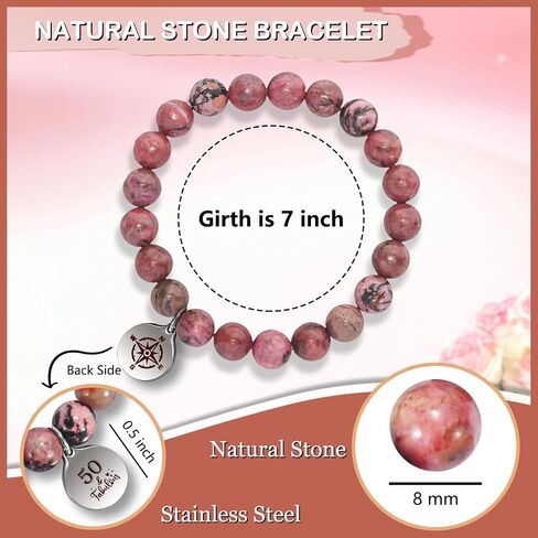 Sensi Blue Coworker Leaving Gifts, Retirement Gifts for Women, Farewell Going Away Goodbye New Job Gifts for Female, Retired Gifts for Boss Colleague, Natural Stone Compass Bracelets in Saudi Arabia
