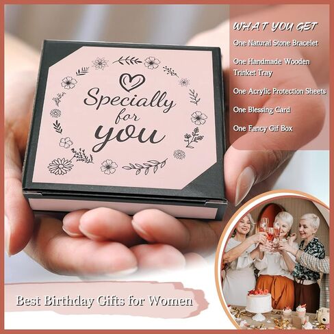 Sensi Blue Coworker Leaving Gifts, Retirement Gifts for Women, Farewell Going Away Goodbye New Job Gifts for Female, Retired Gifts for Boss Colleague, Natural Stone Compass Bracelets in Saudi Arabia