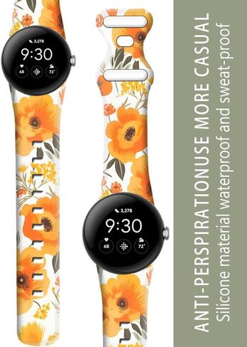 Compatible with Pixel Watch 2/1 Band for Women Men,Soft Silicone Waterproof Sport Replacement Strap for Pixel Watch 2 2023/ Pixel Watch 2022 Accessories in Saudi Arabia