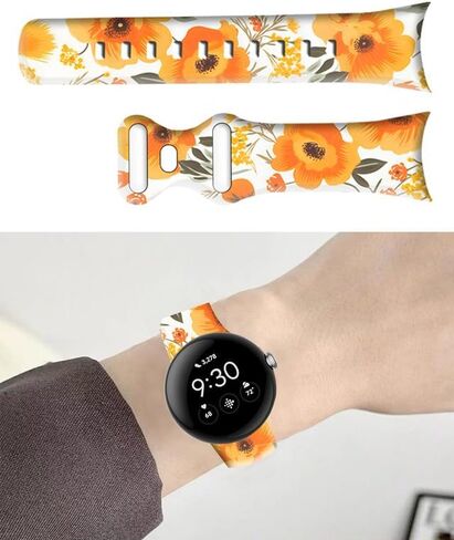 Compatible with Pixel Watch 2/1 Band for Women Men,Soft Silicone Waterproof Sport Replacement Strap for Pixel Watch 2 2023/ Pixel Watch 2022 Accessories in Saudi Arabia