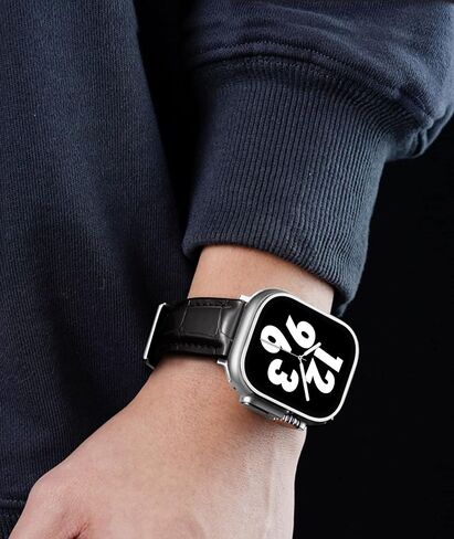 BINLUN متوافق مع أساور ساعة Apple 44 مم 45 مم 49 مم 42 مم 38 مم 40 مم 41 مم جلد التمساح والسيليكون حزام بديل هجين لـ iWatch Ultra SE SE2 Series 9/8/7/6/5/4/3/2/1 للرجال والنساء in Saudi Arabia