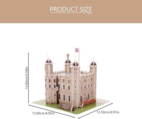 ibasenice 1 Set Tower of London Puzzle Puzzle Educational 3D Puzzles for Paper Puzzles Architectural Puzzle Model Kits for Tower of London Child Three-Dimensional in Saudi Arabia