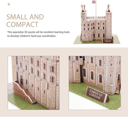 ibasenice 1 Set Tower of London Puzzle Puzzle Educational 3D Puzzles for Paper Puzzles Architectural Puzzle Model Kits for Tower of London Child Three-Dimensional in Saudi Arabia
