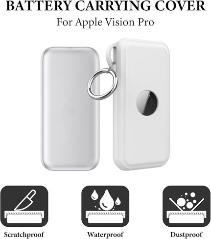 Geekria VR Battery Protective Cover Compatible with Vision Pro, Soft Silicone Protector Shell, Shockproof & Anti-Scratch Battery Storage Accessories, Suitable for Travel and Home (Black) in Saudi Arabia
