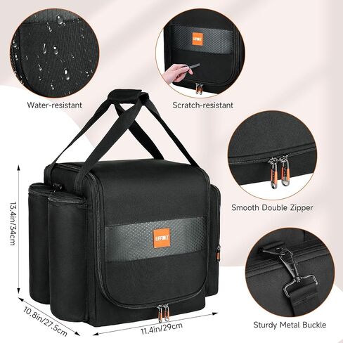 Carrying Case Travel Bag Compatible with JBL Partybox Encore Essential,Portable Speaker Tote Bag fits for Encore with Shoulder Strap & Extra Pockets for Microphone,Charger,Cable,Accessories(Black) in Kuwait