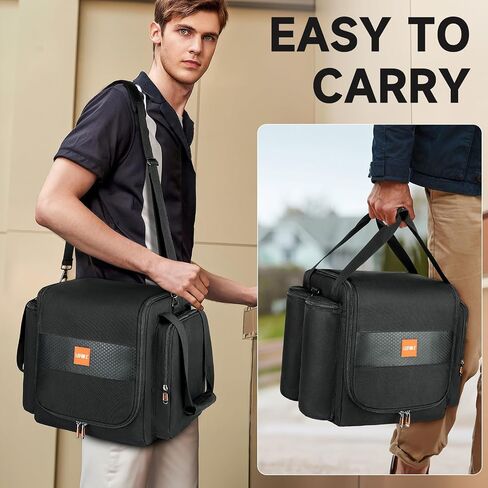 Carrying Case Travel Bag Compatible with JBL Partybox Encore Essential,Portable Speaker Tote Bag fits for Encore with Shoulder Strap & Extra Pockets for Microphone,Charger,Cable,Accessories(Black) in Kuwait