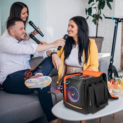 Carrying Case Travel Bag Compatible with JBL Partybox Encore Essential,Portable Speaker Tote Bag fits for Encore with Shoulder Strap & Extra Pockets for Microphone,Charger,Cable,Accessories(Black) in Kuwait
