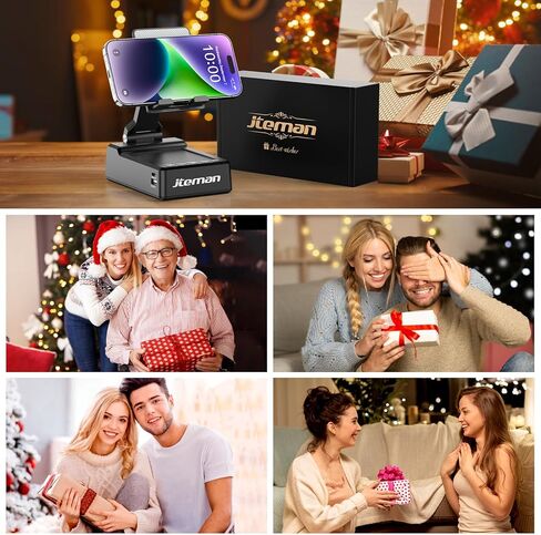 JTEMAN Gifts for Men Women,Adjustable Cell Phone Stand with Bluetooth Speaker and Charging Function,Cool Tech Gadgets Gift Idea for Dad Mom Birthday in Kuwait