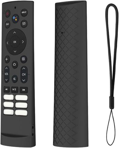 Remote Case for Hisense Smart TV Voice Remote ERF3F80 ERF3A90 ZDB1210320 U7G U9G U8 Series 4K ULED Protective Control Cover Silicone (Black) in Saudi Arabia