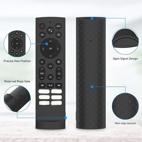 Remote Case for Hisense Smart TV Voice Remote ERF3F80 ERF3A90 ZDB1210320 U7G U9G U8 Series 4K ULED Protective Control Cover Silicone (Black) in Saudi Arabia