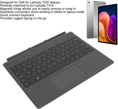 لوحة مفاتيح قابلة للفصل لجهاز Latitude 7320، إضاءة خلفية، لوحة لمس، اتصال سلس، Generic7ak1hpzuog in Saudi Arabia