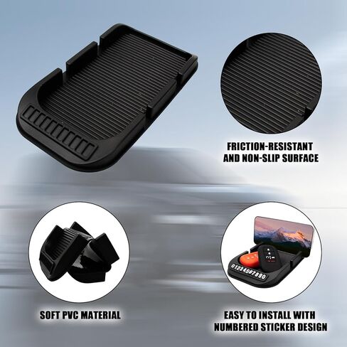لوحة جل مضادة للانزلاق لوحة قيادة السيارة مضادة للانزلاق حامل الهاتف الخليوي، ملحقات السيارة الداخلية سلسلة مفاتيح نظارات شمسية مضادة للانزلاق وسادة الهاتف الخلوي للسيارة in Kuwait