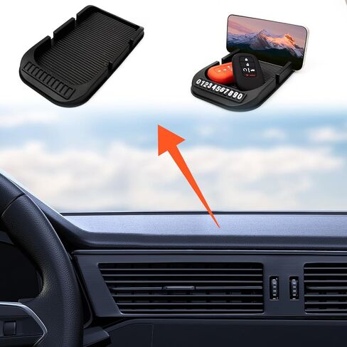 لوحة جل مضادة للانزلاق لوحة قيادة السيارة مضادة للانزلاق حامل الهاتف الخليوي، ملحقات السيارة الداخلية سلسلة مفاتيح نظارات شمسية مضادة للانزلاق وسادة الهاتف الخلوي للسيارة in Kuwait