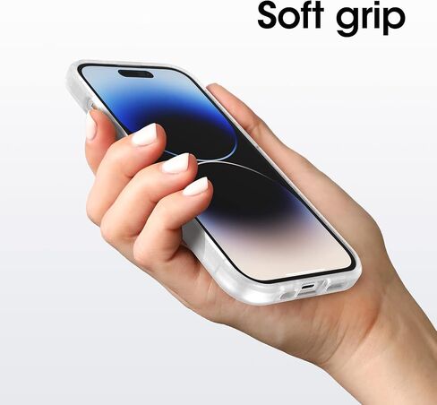 حافظة OtterBox iPhone 14 Pro Max (فقط) من سلسلة Prefix - شفافة، رفيعة للغاية، صديقة للجيب، حواف مرتفعة تحمي الكاميرا والشاشة، متوافقة مع الشحن اللاسلكي in Saudi Arabia