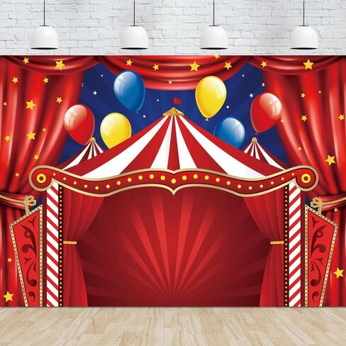 7x5ft السيرك كرنفال السيرك موضوع حزب صورة خلفية كرنفال أضواء حزب زينة نجوم عيد ميلاد حزب التصوير خلفية الصورة بوث الدعائم البوليستر in Saudi Arabia