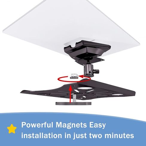 Starlink Gen 3 Roof Mount, Ybervont Starlink Mounting Kit Gen 3, Starlink Magnetic Mount for Starlink Internet Kit Satellite, Starlink Magnet Mount with Starlink Gen 3 Pipe Adapter, for Starlink V3 in Saudi Arabia