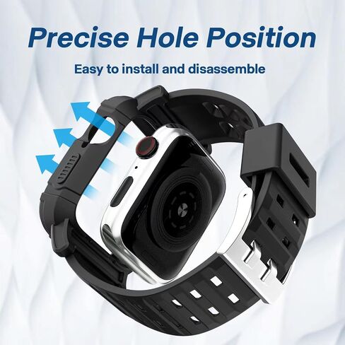 حزام Apple متوافق مقاس 38 مم/40 مم/41 مم، حزام رياضي مدمج مع غطاء واقٍ، مناسب لسلسلة iWatch Series SE/7/6/5/4/3/2/1 مع أشرطة حزام in Saudi Arabia