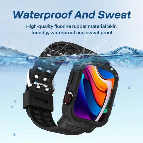 حزام Apple متوافق مقاس 38 مم/40 مم/41 مم، حزام رياضي مدمج مع غطاء واقٍ، مناسب لسلسلة iWatch Series SE/7/6/5/4/3/2/1 مع أشرطة حزام in Saudi Arabia