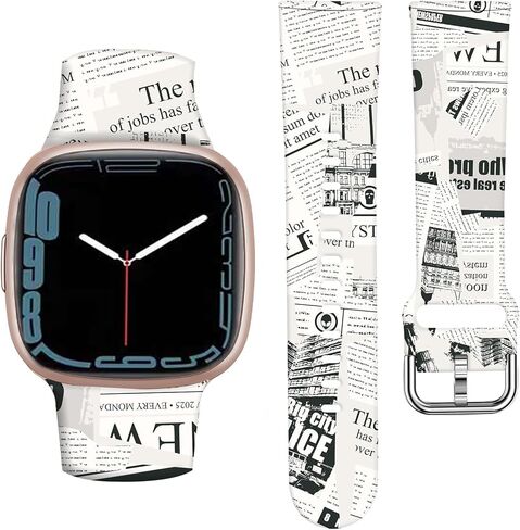 سوار ساعة Sprot متوافق مع سوار ساعة Versa 4/Versa 3 للنساء/Sense/Sense 2، ملحقات بديلة لسوار المعصم الناعم لساعة Versa 3/4 وSense/Sense 2 للنساء والرجال in Kuwait