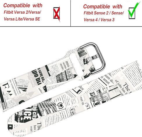 سوار ساعة Sprot متوافق مع سوار ساعة Versa 4/Versa 3 للنساء/Sense/Sense 2، ملحقات بديلة لسوار المعصم الناعم لساعة Versa 3/4 وSense/Sense 2 للنساء والرجال in Kuwait