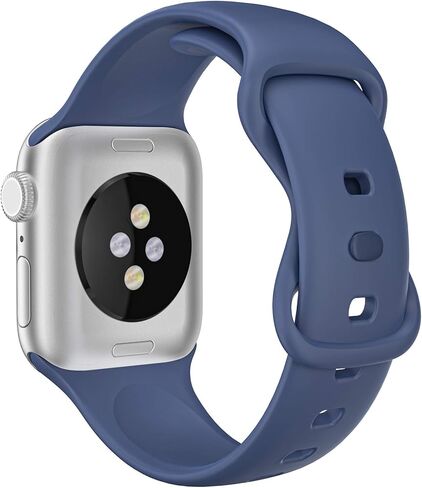 Compatible with Apple Watch Series iWatch Bands 38mm 40mm 42mm 44mm, Soft Silicone Sport Replacement Strap Compatible for iWatch SE Series 7 6 5 4 3 2 1 Sport Edition in Kuwait