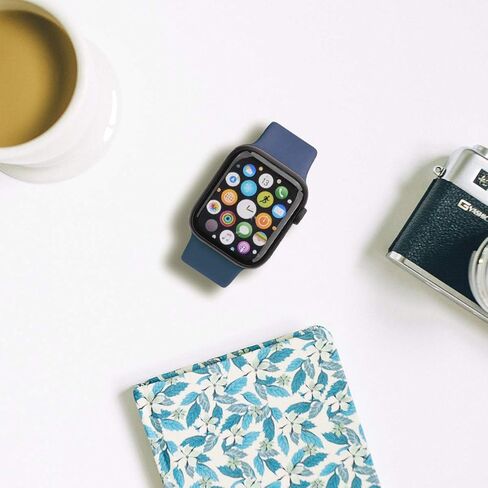 Compatible with Apple Watch Series iWatch Bands 38mm 40mm 42mm 44mm, Soft Silicone Sport Replacement Strap Compatible for iWatch SE Series 7 6 5 4 3 2 1 Sport Edition in Kuwait