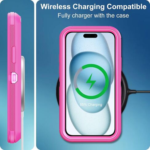 for iPhone 15 Plus Case, with Built in Screen Protector Heavy Duty Drop Protection, Full Body Rugged Shockproof Dust Proof Protective Phone Cover for Apple iPhone 15 Plus 6.7" Black in Kuwait