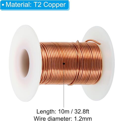 PATIKIL 99.9% Soft Copper Wire, 17Gauge/1.1mm Diameter 10m/32.8ft Spool Pure Copper Craft Wire for Jewelry Making Beading Garden Plants in Saudi Arabia