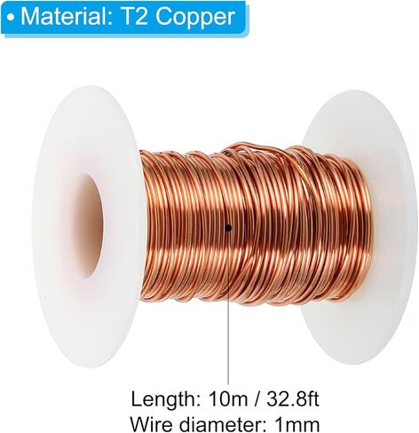 PATIKIL 99.9% Soft Copper Wire, 17Gauge/1.1mm Diameter 10m/32.8ft Spool Pure Copper Craft Wire for Jewelry Making Beading Garden Plants in Saudi Arabia