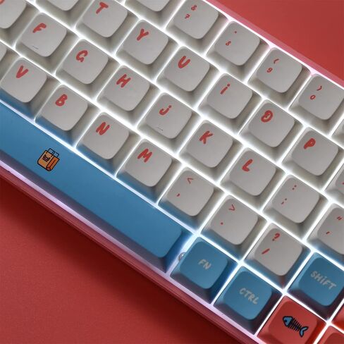 (أغطية المفاتيح فقط) 104+24 XDA مجموعة أغطية المفاتيح PBT Dye Sublimation ANSI ISO Layout for GK61 64 68 84 87 104 108 لوحات المفاتيح الميكانيكية (Cute Cat) in Kuwait