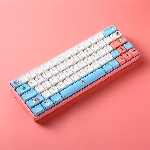 (أغطية المفاتيح فقط) 104+24 XDA مجموعة أغطية المفاتيح PBT Dye Sublimation ANSI ISO Layout for GK61 64 68 84 87 104 108 لوحات المفاتيح الميكانيكية (Cute Cat) in Kuwait