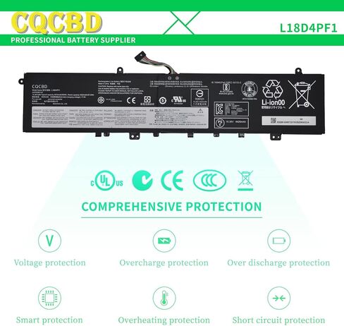 بطارية CQCQ (الشكل-B) (خط طويل) L18D4PF1 لجهاز Lenovo IdeaPad Yoga 9-15IMH5 82DE Yoga C940-15IRH 81TE IdeaPad S740-15IRH Series 5B10T83738 5B10U65276 5B10U65277 5B10W67244 (15.36V 69Wh/ 4500 مللي أمبير) in Kuwait