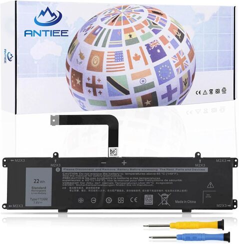 استبدال بطارية الكمبيوتر المحمول FTD6M لسلسلة لوحة المفاتيح Dell Latitude 7285 2 في 1 i7-7Y75 Intel i5-7Y57 12.3 بوصة 12.3 بوصة 06HHW5 6HHW5 K17M K17M-BK-US T0T32 GC02002190L G99QA050H BQ40370 22Wh 2750 مللي أمبير في الساعة in Saudi Arabia