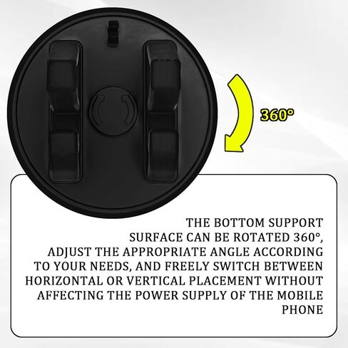360° Rotatable Dashboard Cell Phone Holder for Car, Non-Slip Dash Navigation Bracket Mobile Phone Fixing Mount, Universal Car Dashboard Accessories for i-Phone Android Smartphones (Black) in Saudi Arabia