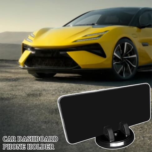 360° Rotatable Dashboard Cell Phone Holder for Car, Non-Slip Dash Navigation Bracket Mobile Phone Fixing Mount, Universal Car Dashboard Accessories for i-Phone Android Smartphones (Black) in Saudi Arabia