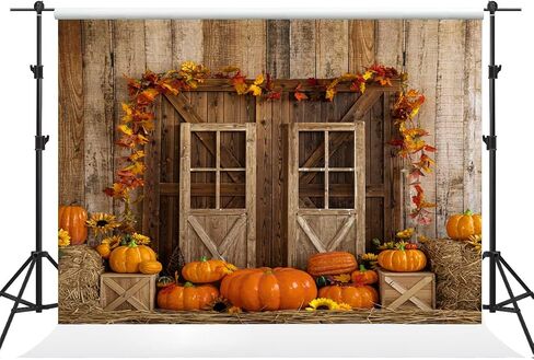 Kate 10×10ft Autumn Backdrop Photography Thanksgiving Background Pumpkin Hay Maple Wood Floor Decor Background for Thanksgiving Day in Saudi Arabia
