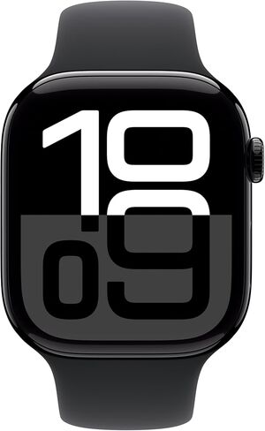 Apple Watch Series 10 [GPS + Cellular 46mm case] Smartwatch with Jet Black Aluminium Case with Black Sport Band - M/L. Fitness Tracker, ECG App, Always-On Retina Display, Water Resistant in Saudi Arabia