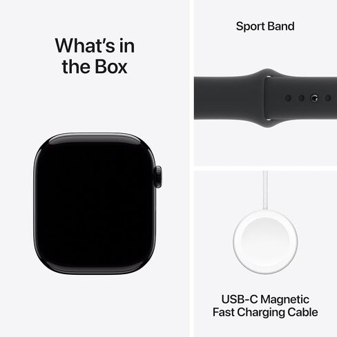 Apple Watch Series 10 [GPS + Cellular 46mm case] Smartwatch with Jet Black Aluminium Case with Black Sport Band - M/L. Fitness Tracker, ECG App, Always-On Retina Display, Water Resistant in Saudi Arabia