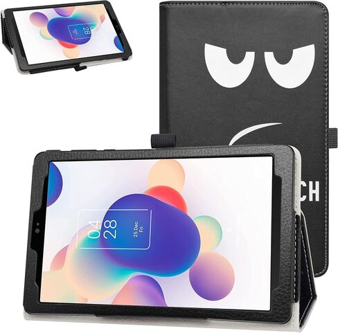 حافظة كبيرة لـ TCL Tab 8 SE موديل 6048E 2024، حافظة TCL TAB 8 LE موديل 9137W، حافظة TCL Tab 8 Plus 9138S، حافظة TCL TAB 8 WiFi 9132X، غطاء حامل قابل للطي من جلد البولي يوريثان لأجهزة TCL TAB 8 LE 8 بوصة، أسود in Saudi Arabia